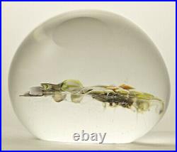 New Lampwork Glass Two Flower Paperweight Trower 2020