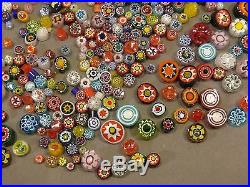 Nice Vintage Lot of 400+ Quality Art Glass Millefiori Cane Pcs for Paperweights