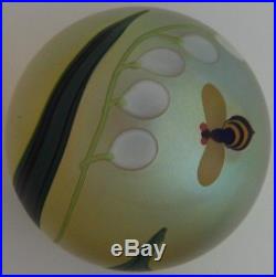 Orient & Flume Glass Paperweight Bee & Lilly Signed By B. Sillars 1981, 3
