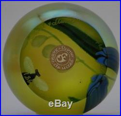 Orient & Flume Glass Paperweight Bee & Lilly Signed By B. Sillars 1981, 3