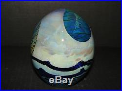 Old 1971 Signed Dated John Lewis Art Glass Studio Moon Bottle Vase Grover