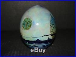 Old 1971 Signed Dated John Lewis Art Glass Studio Moon Bottle Vase Grover