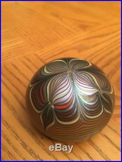 Orient And Flume Blown Glass Signed Paperweight 1975