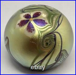 Orient And Flume Floral Glass Paperweight 1976