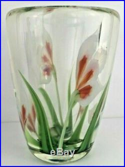 Orient & Flume Floral Paperweight Vase Signed M. Quinn Numbered