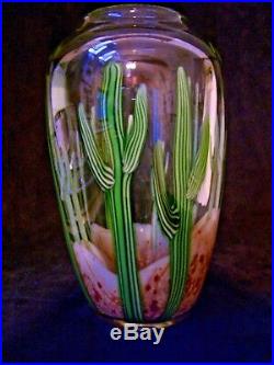 Orient & Flume Large Saguaro Cactus Vase by Scott Beyers. Signed & numbered