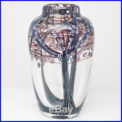 Orient & Flume Studio Art Glass Paperweight Millefiori Hawthorne Tree Vase