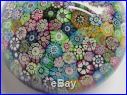 PERTHSHIRE CLOSE PACKED MILLEFIORI PAPERWEIGHT DATED 1973 (Ref3427)