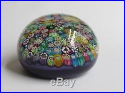PERTHSHIRE CLOSE PACKED MILLEFIORI PAPERWEIGHT DATED 1973 (Ref3427)