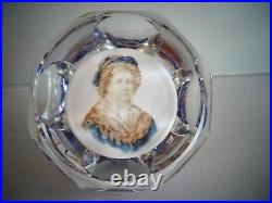 PR 1959 John GENTILE Glass PORTRAIT FACETED Paperweight George Martha WASHINGTON