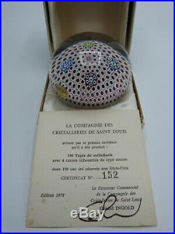 Paperweight Briefbeschwerer Saint Louis Millefiori Frankreich 1978