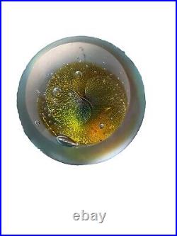 Paperweight GES Glass Eye Studio Cat's Eye 3 Signed And Number (09)