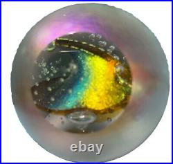 Paperweight GES Glass Eye Studio Cat's Eye 3 Signed And Number (09)