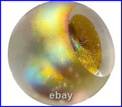 Paperweight GES Glass Eye Studio Cat's Eye 3 Signed And Number (09)