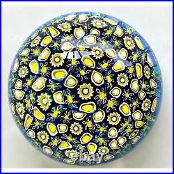 Paperweight Signed Alt Murano Vetreria Artistica 1970's Millefiori Glass