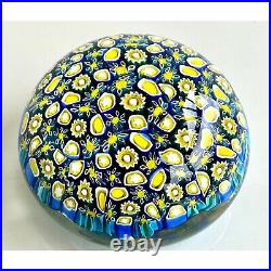 Paperweight Signed Alt Murano Vetreria Artistica 1970's Millefiori Glass