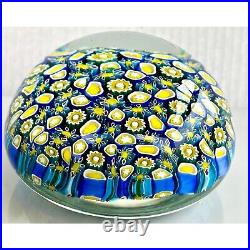 Paperweight Signed Alt Murano Vetreria Artistica 1970's Millefiori Glass