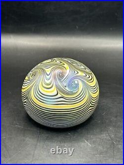 Paperweight Steve Smyers Art Glass Iridescent Northern Star'75 227 Signed