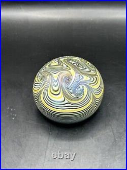 Paperweight Steve Smyers Art Glass Iridescent Northern Star'75 227 Signed