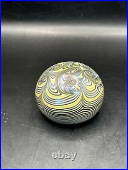 Paperweight Steve Smyers Art Glass Iridescent Northern Star'75 227 Signed