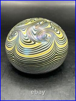 Paperweight Steve Smyers Art Glass Iridescent Northern Star'75 227 Signed