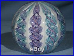 Paperweights Contemporary Alloway Art Glass 3.25 inch Dichroic 9 Cane #659