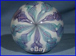 Paperweights Contemporary Alloway Art Glass 3.25 inch Dichroic 9 Cane #659