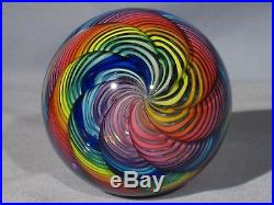 Paperweights Contemporary Art Glass Alloway 3.4inch 10 Color Raelynbow #127