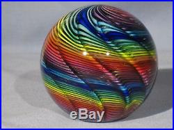 Paperweights Contemporary Art Glass Alloway 3.4inch 10 Color Raelynbow #127