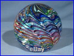 Paperweights Contemporary Art Glass James Alloway 3.23in. Dichroic Rainbow #656