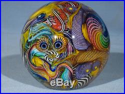 Paperweights Contemporary Art Glass James Alloway 3.38inch Psychedelic #256