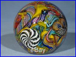 Paperweights Contemporary Art Glass James Alloway 3.38inch Psychedelic #256