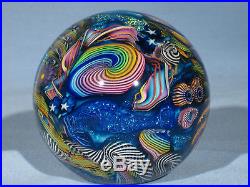 Paperweights Contemporary Art Glass James Alloway 3.53inch Psychedelic #252