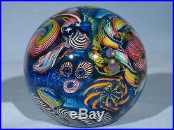 Paperweights Contemporary Art Glass James Alloway 3.53inch Psychedelic #252