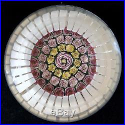 Parabelle Glass Paperweight Massive 3 1/4 Roses in Stave Basket RARE TYPE AP