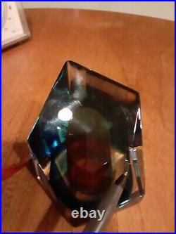 Paul Manners Studio Art Glass Paperweight Modern PRIZM 2.75 T