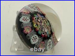 Paul Ysart Spoke Closepack Millefiori Art Glass Paperweight