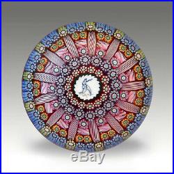 Perthshire 1 of 1 baseball player millefiori signed glass paperweight