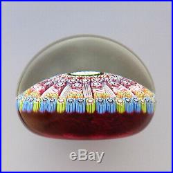 Perthshire 1 of 1 baseball player millefiori signed glass paperweight