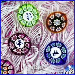 Perthshire 1972 PP13 Scattered Millefiori Canes on Lace over Amethyst Ground