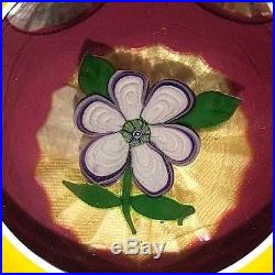 Perthshire 1977 C anemone triple overlay paperweight 248