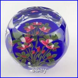 Perthshire 2000D Faceted Bouquet Lampwork Flower Buds Floral Vintage Paperweight