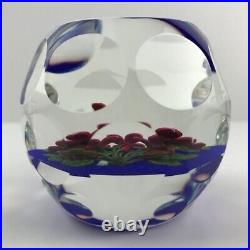 Perthshire 2000D Faceted Bouquet Lampwork Flower Buds Floral Vintage Paperweight