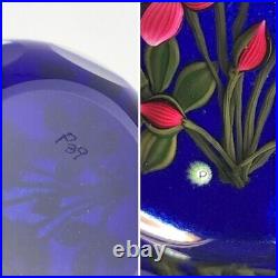 Perthshire 2000D Faceted Bouquet Lampwork Flower Buds Floral Vintage Paperweight