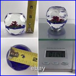 Perthshire 2000D Faceted Bouquet Lampwork Flower Buds Floral Vintage Paperweight