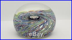 Perthshire Art Glass Paperweight Swirl Pinwheel Complex Millefiori