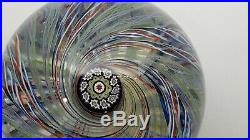 Perthshire Art Glass Paperweight Swirl Pinwheel Complex Millefiori