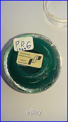 Perthshire Glass Paperweight, 1969,'70. #PP6 Annual, Millifiori&TwistCanes P Center