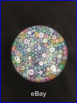 Perthshire Millefiori Art Glass Paperweight/ 1987/ FT