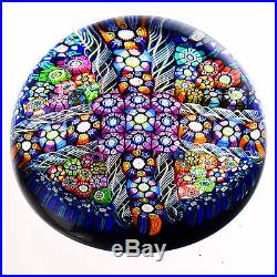 Perthshire One of a Kind Cross Form Millefiori Paperweight